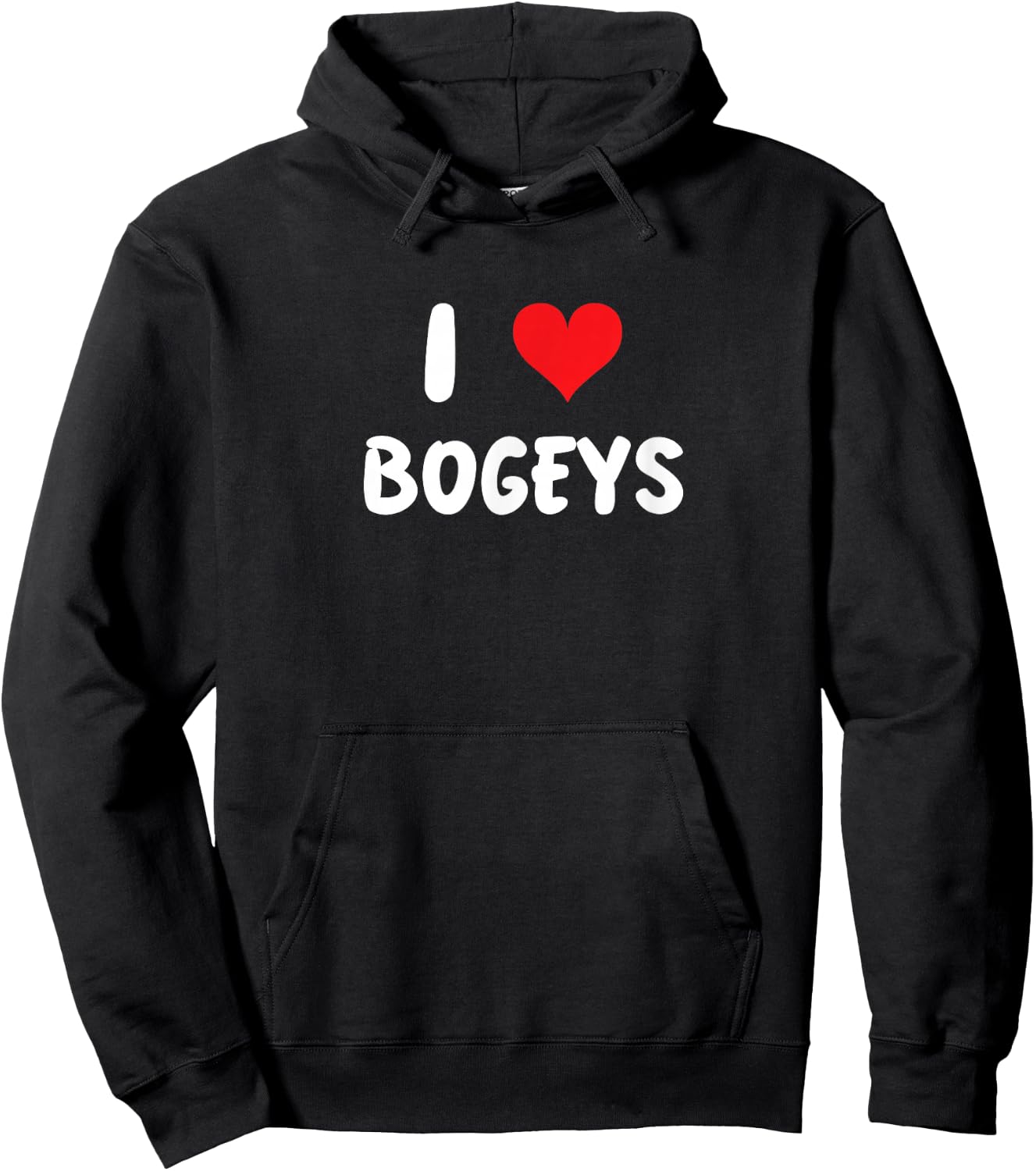 I Love Bogeys - Heart - Golf Golfer Golfing Bogey Course Hoodie - Hoodie | Black