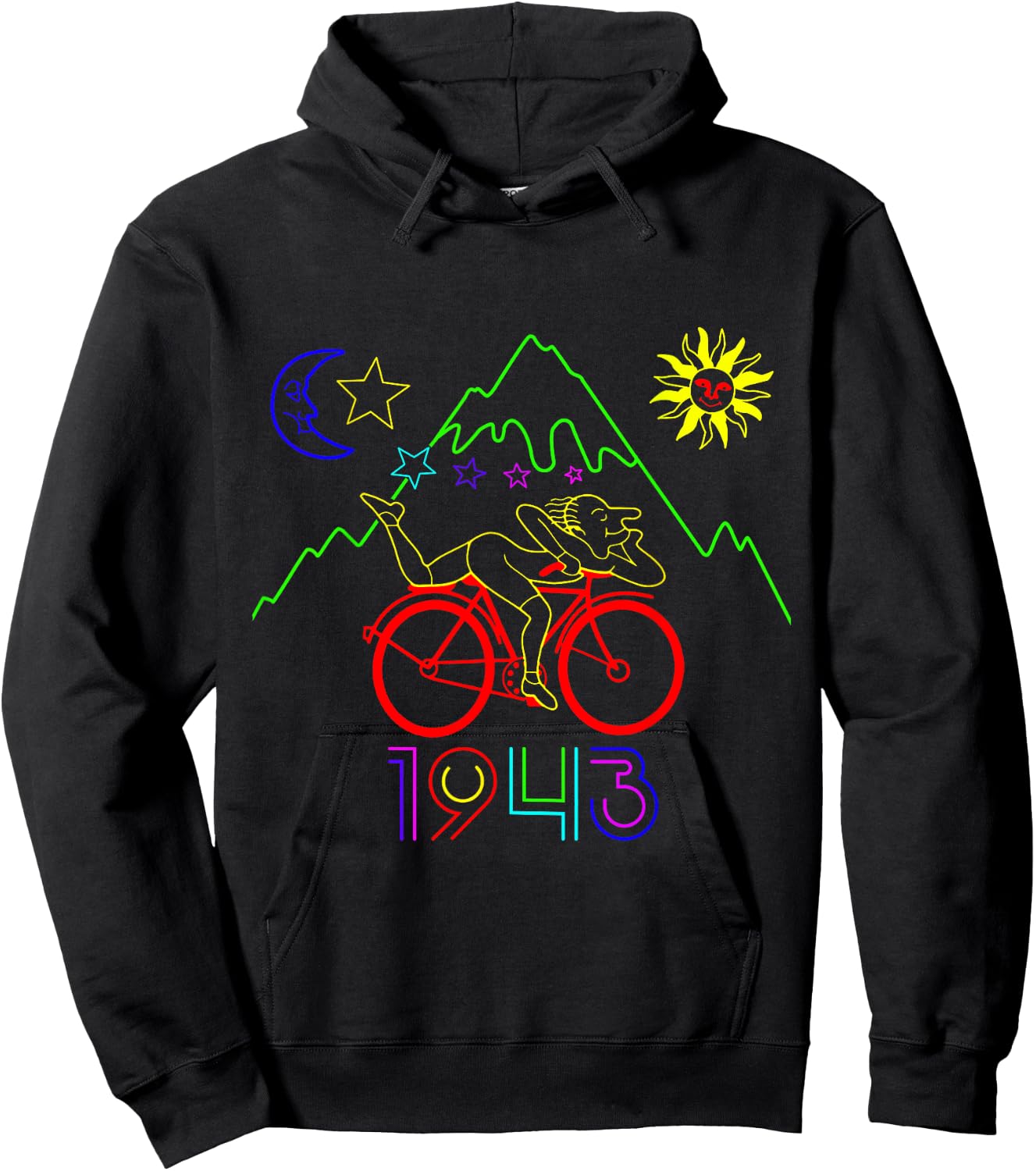 Bicycle Day 1943 LSD Creator Acid Trip T Shirt Hoodie - Hoodie | Black