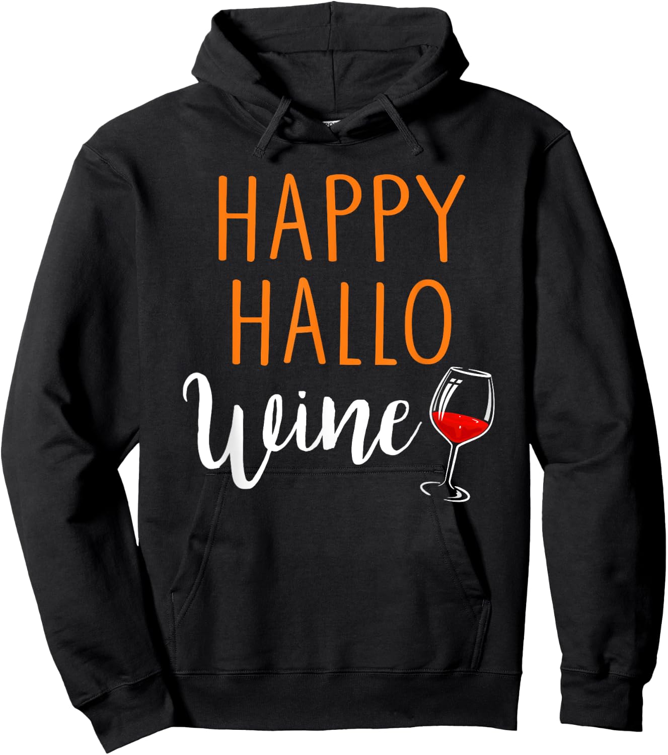 Happy Hallo Wine Hoodie - Hoodie | Black