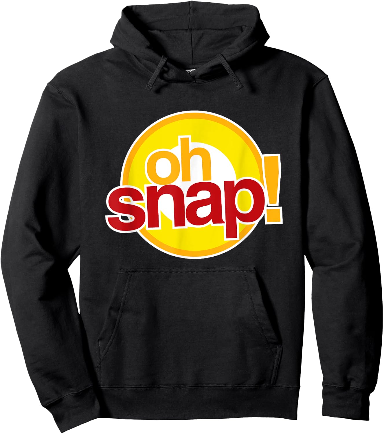 Oh Snap 90s Funny Saying Fun Expression Graphic Hoodie - Hoodie | Black