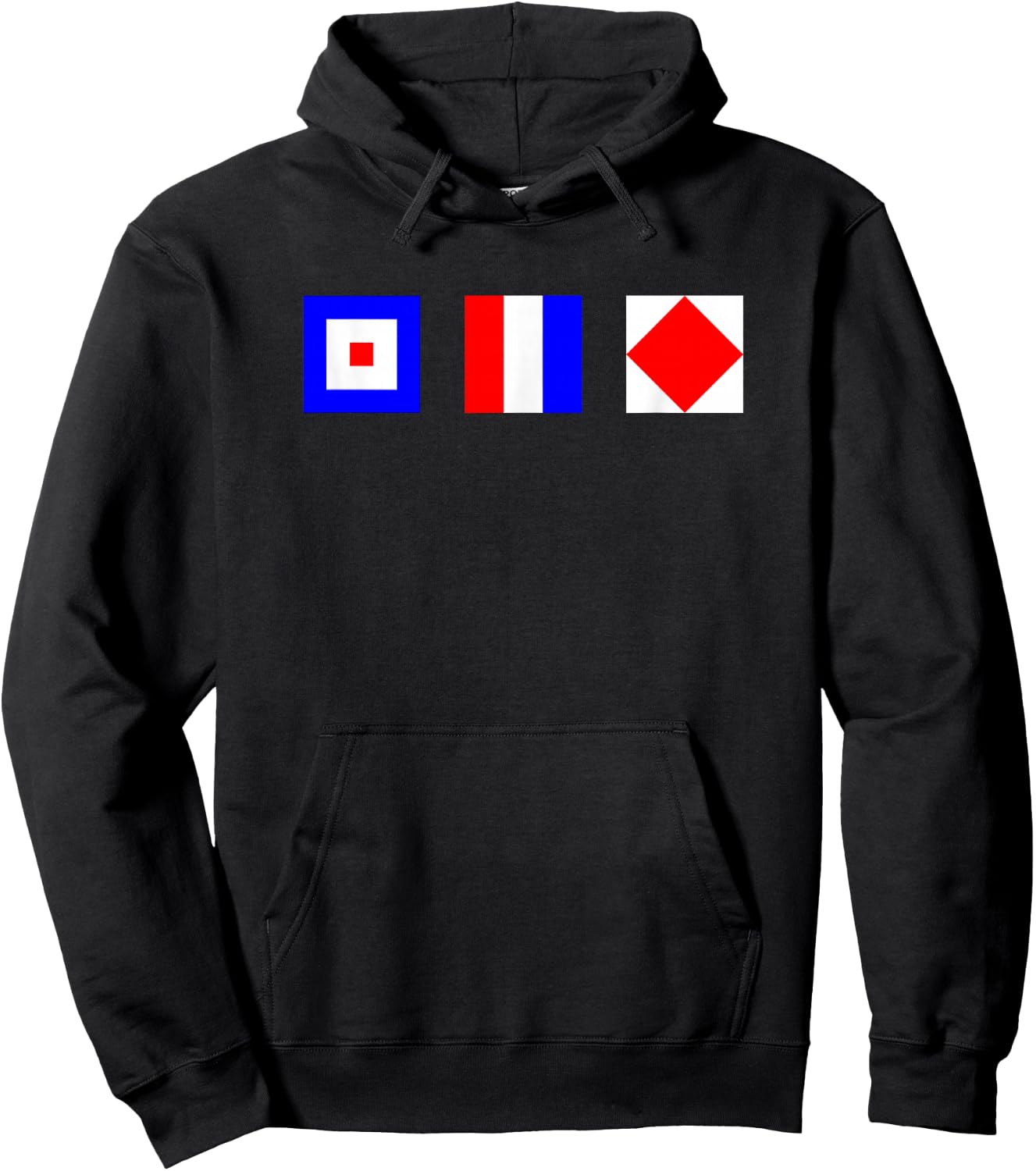 WTF Whiskey Tango Foxtrot Funny Signal Flag Shirt Hoodie - Hoodie | Black