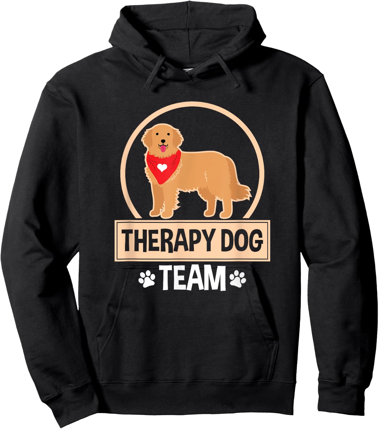 Therapy Dog Team - Therapy Dog Handler Women Girls Kids Hoodie - Hoodie | Black