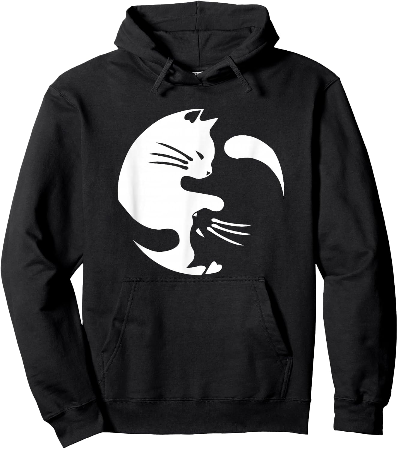 Cat Yin Yang Peace Loving Interconnected Gift Hoodie - Hoodie | Black
