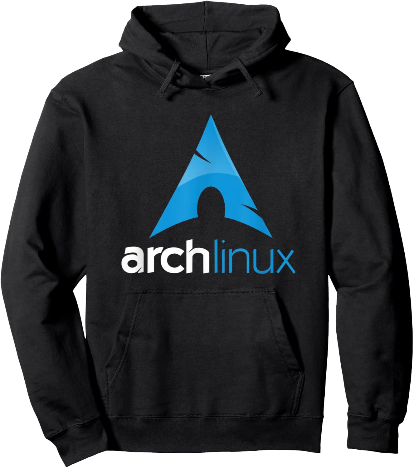 Arch Linux with tagline and Logo Open Source Os Hoodie - Hoodie | Black