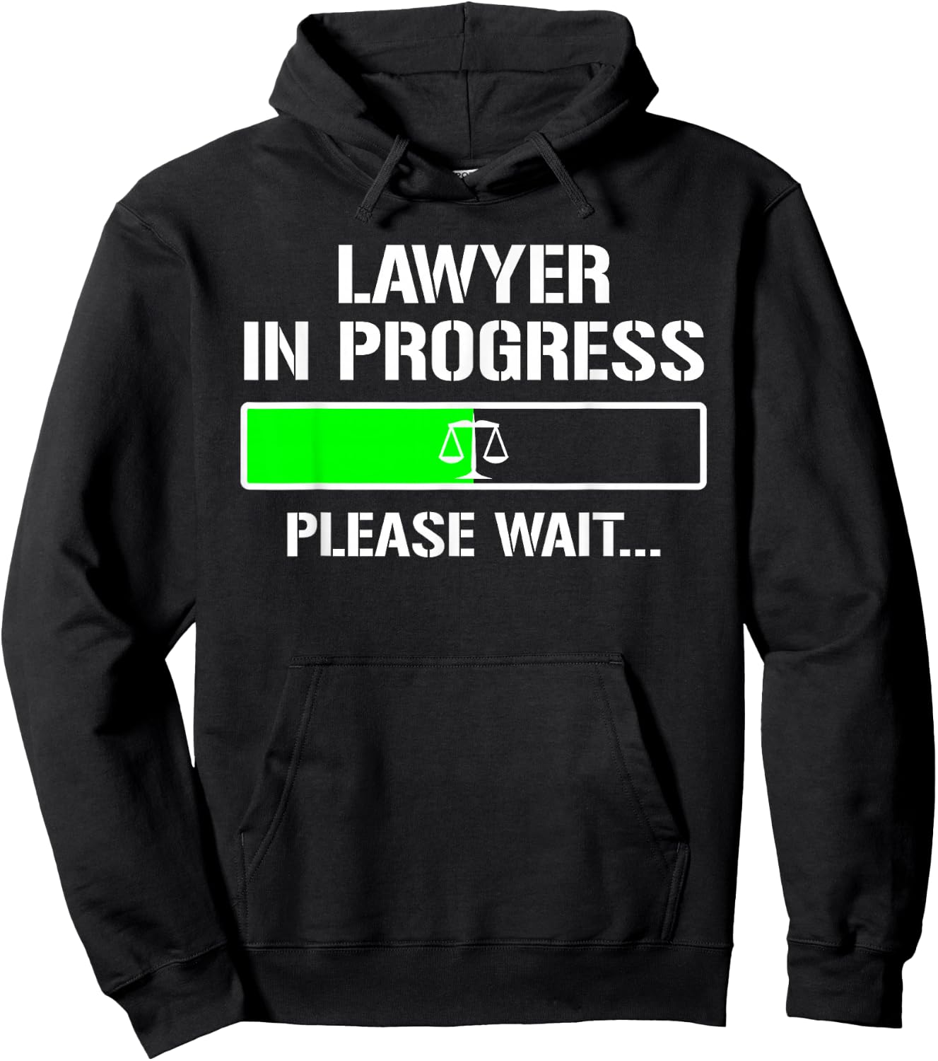 Lawyer In Progress Funny Law School Student Hoodie - Hoodie | Black