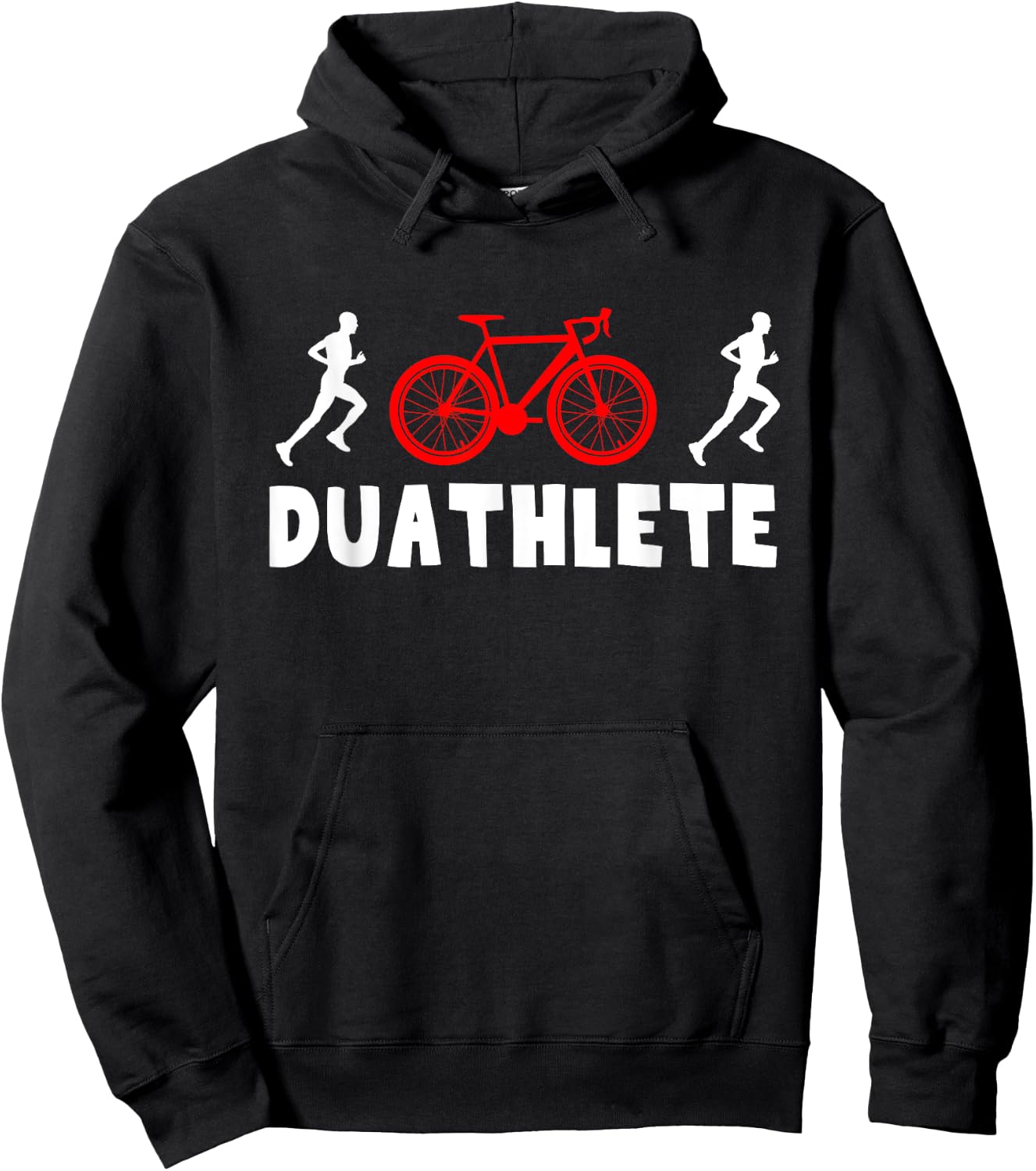 Duathlete Male Runner Duathlon Hoodie - Hoodie | Black