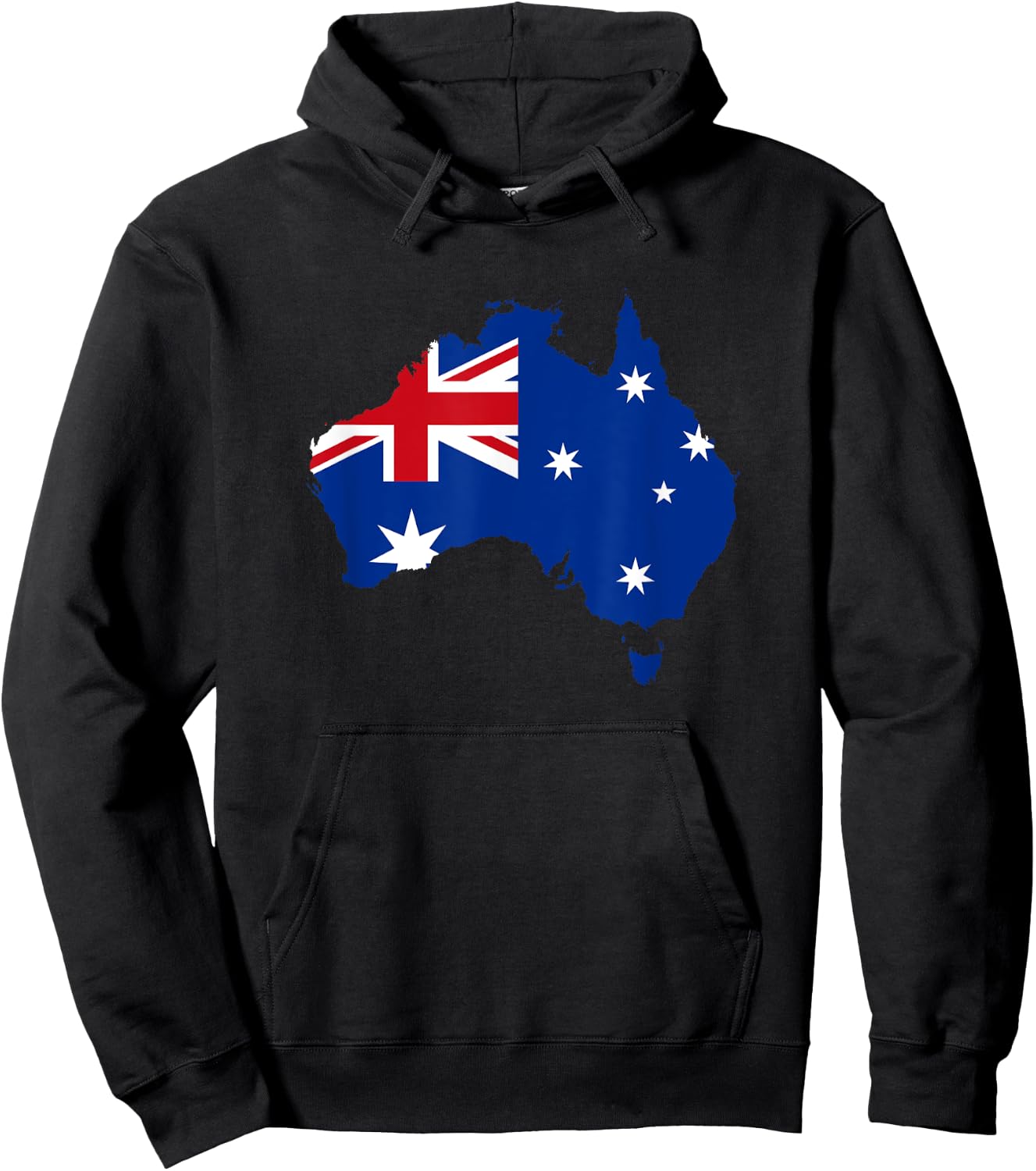 Australia Down Under Classic Australian Flag Map Gift Hoodie - Hoodie | Black