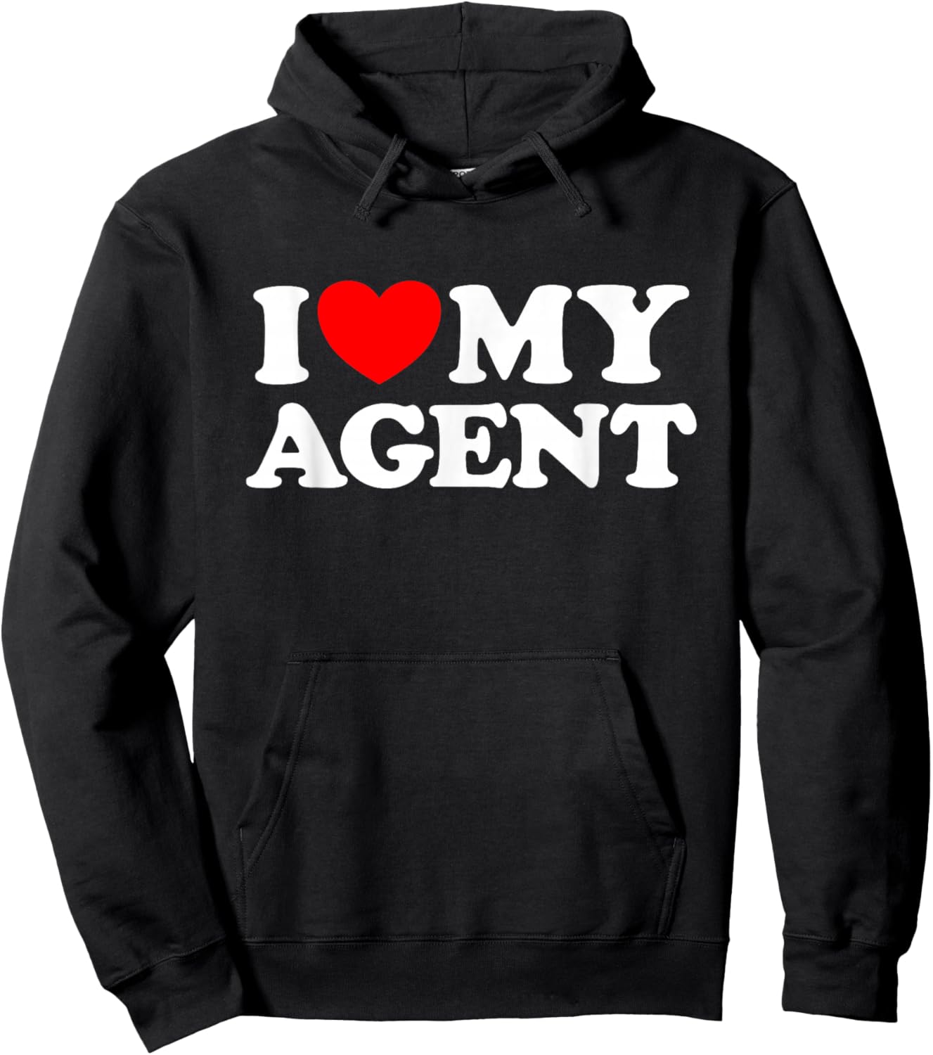 Agent Love Funny Cute Actor Literary Personal AI Agentic Fan Hoodie - Hoodie | Black