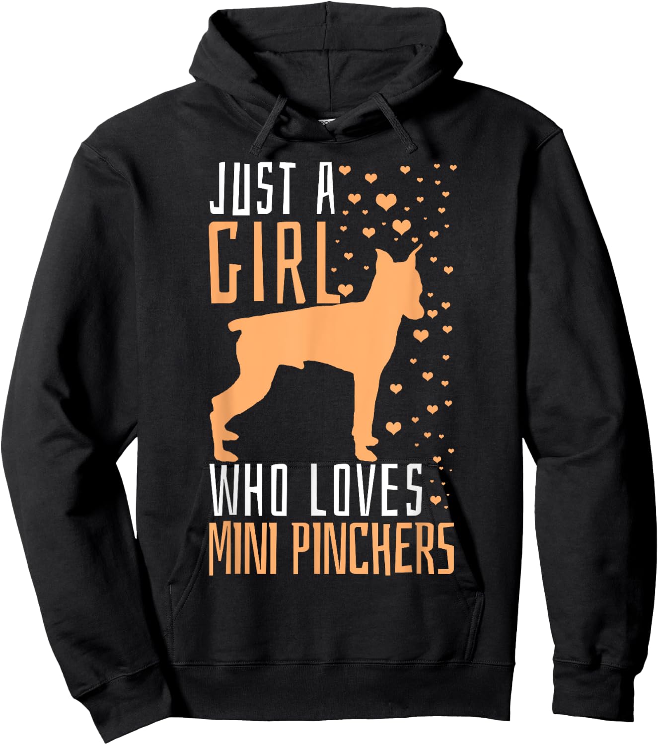 Mini Pincher Dog Just A Girl Who Loves Dogs Gift Hoodie - Hoodie | Black