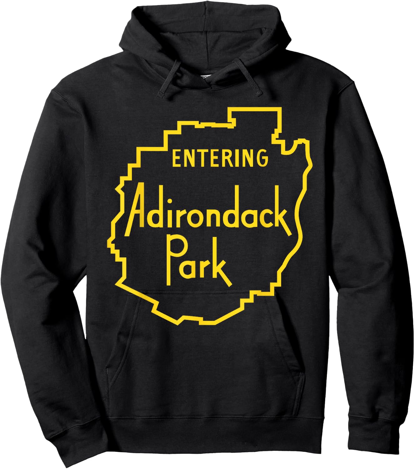 Entering Adirondack Park Sign T shirt Hoodie - Hoodie | Black