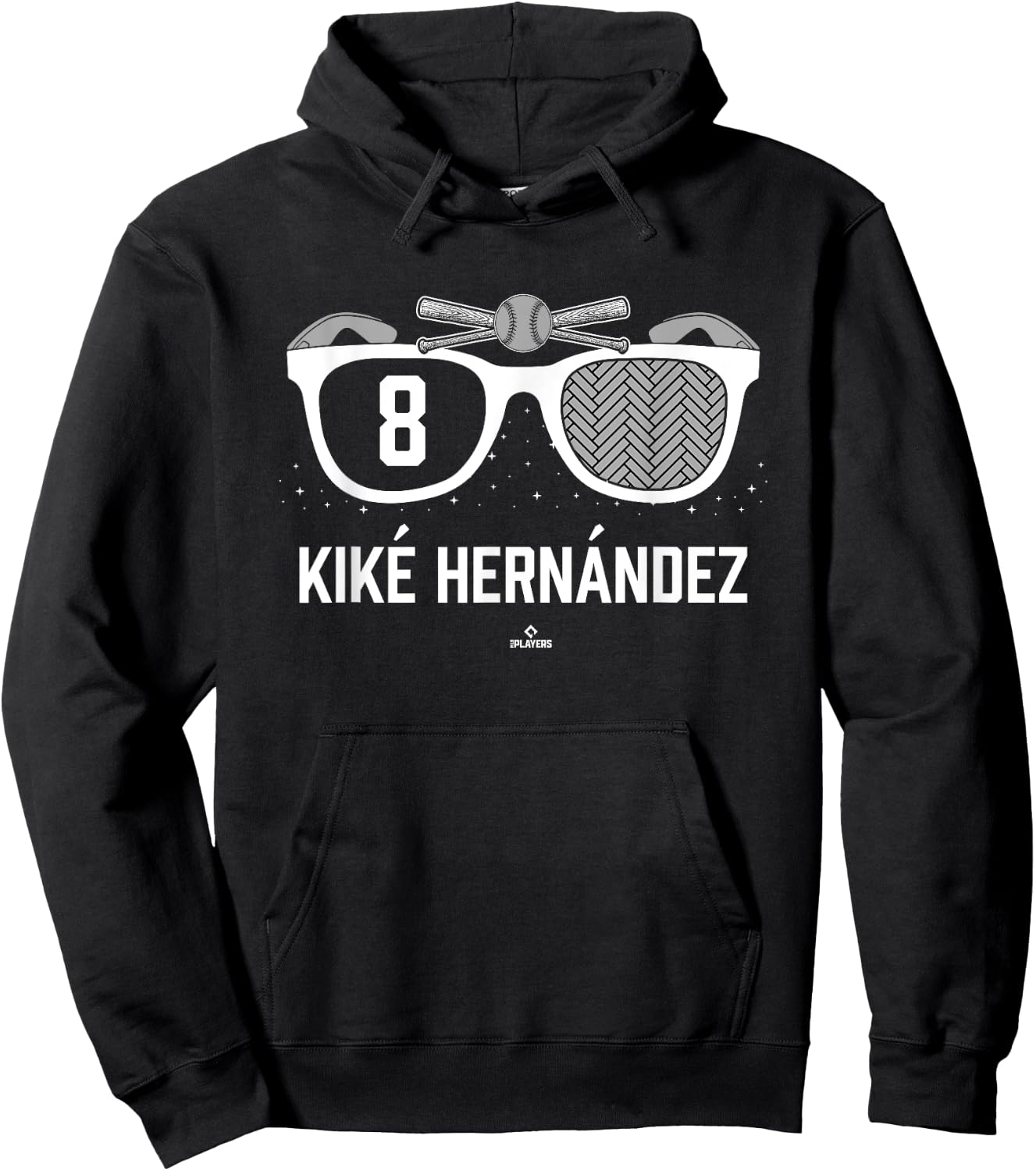 American Glasses Kiké Hernández Los Angeles Baseball MLBPA Hoodie - Hoodie | Black