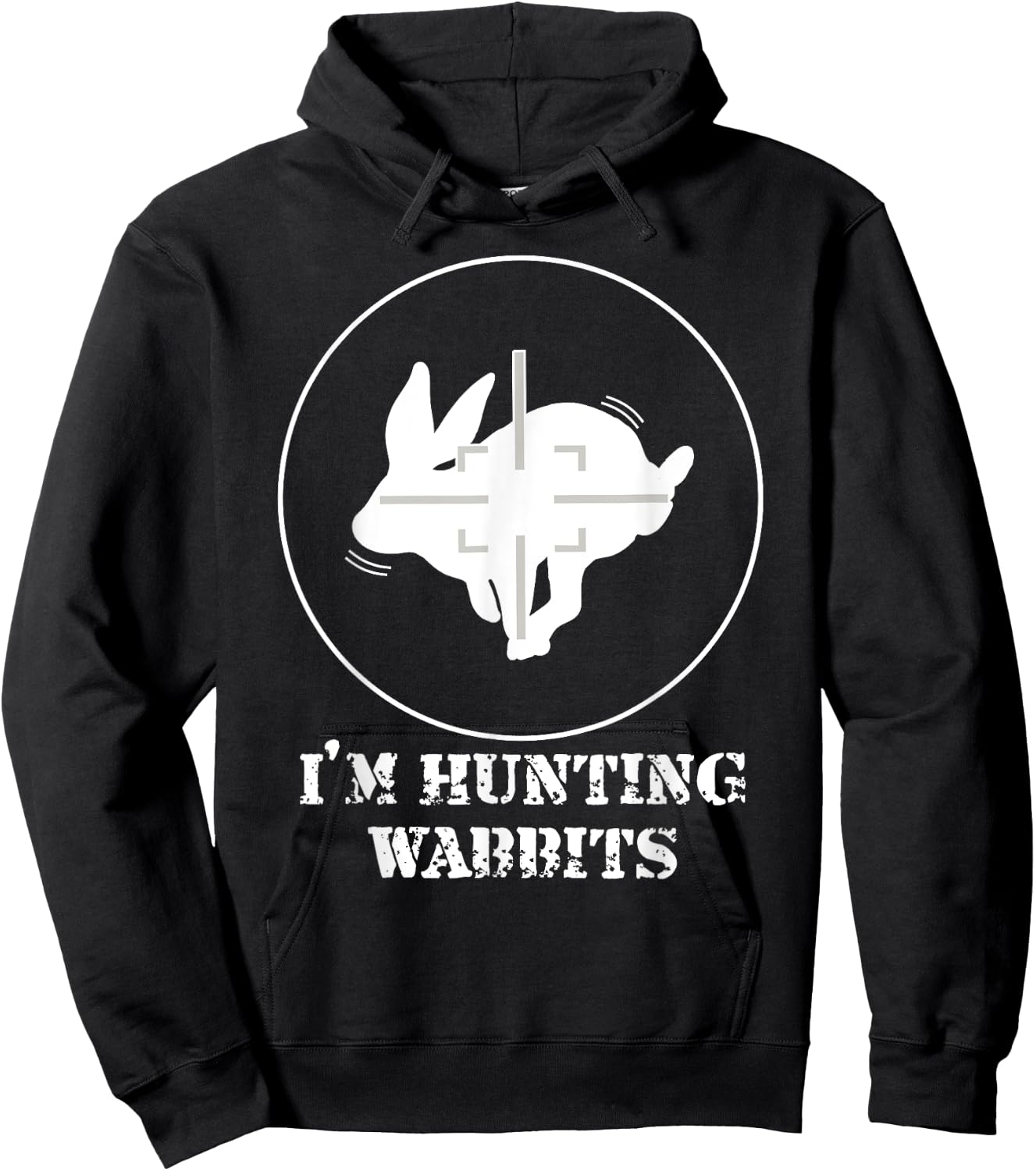 I'm Hunting Wabbits Cute Funny Rabbit Hoodie - Hoodie | Black