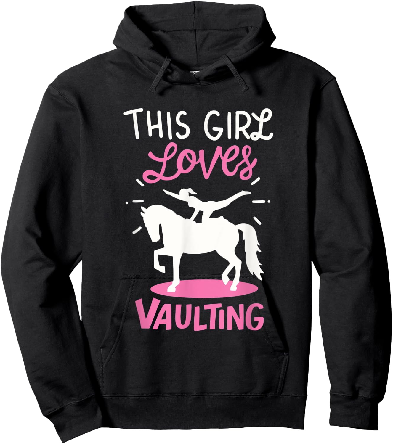 Equestrian Vaulting: This Girl Loves Vaulting Hoodie - Hoodie | Black
