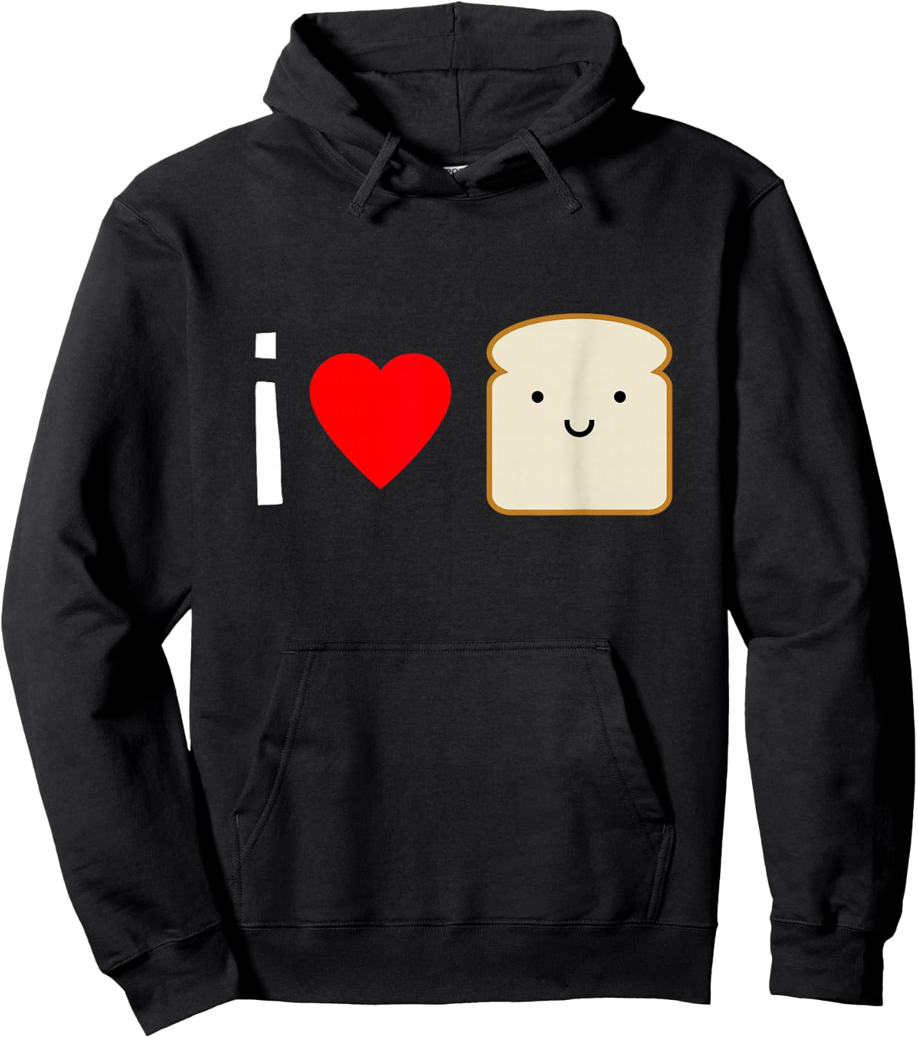 Adorable I Love Bread Shirt - Kawaii Bread Lover Gift Hoodie - Hoodie | Black