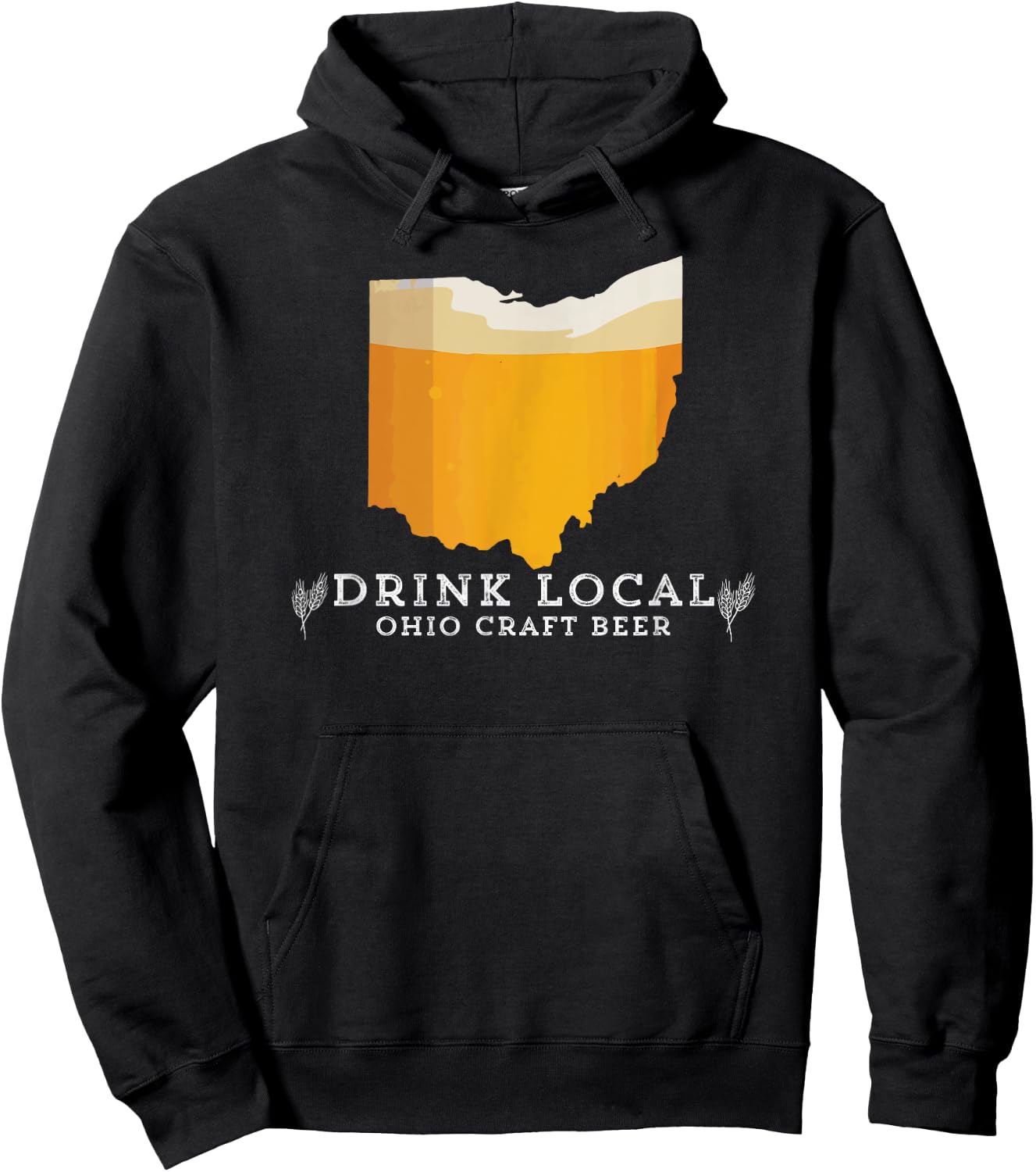 Drink Good Local Craft Beer: Ohio T Shirt Hoodie - Hoodie | Black