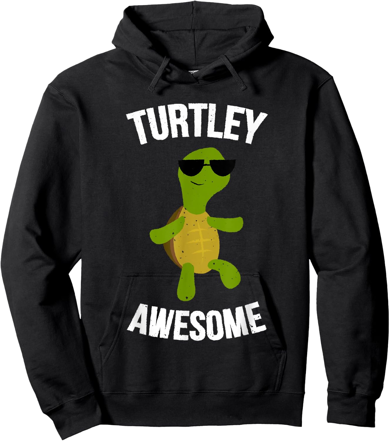 Turtley Awesome! Funny Turtle Shirt Hoodie - Hoodie | Black