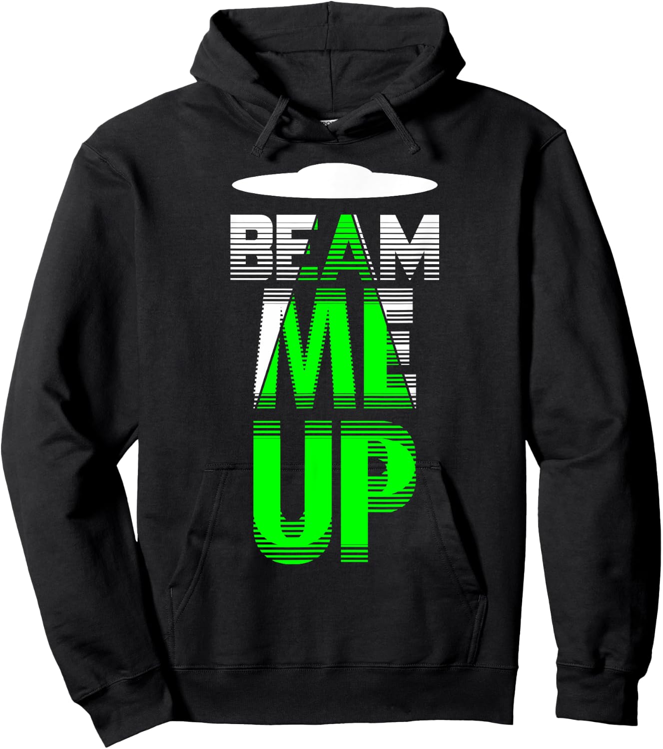 Beam Me Up Shirt Alien Conspiracy Abduction Green Hoodie - Hoodie | Black