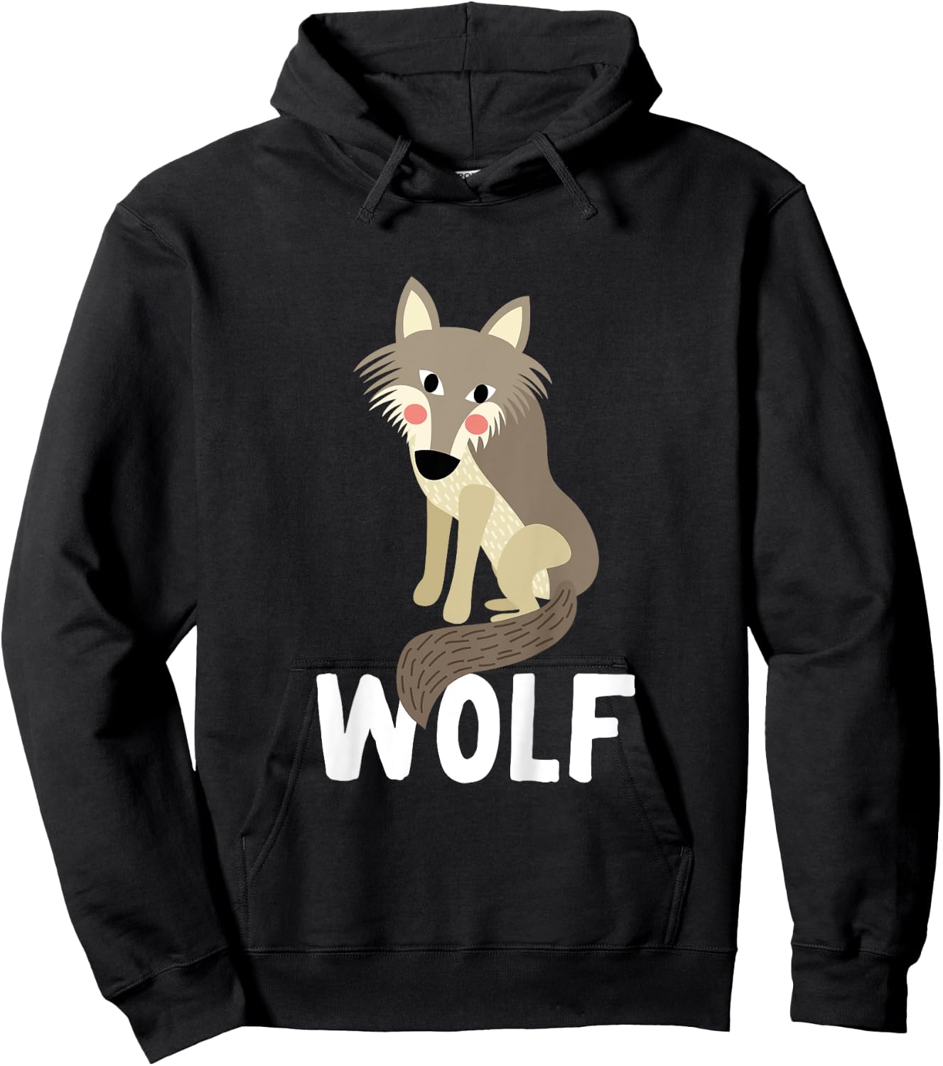 Wolf Shirt For Boys Or Girls | Cute Wolf Gift Hoodie - Hoodie | Black