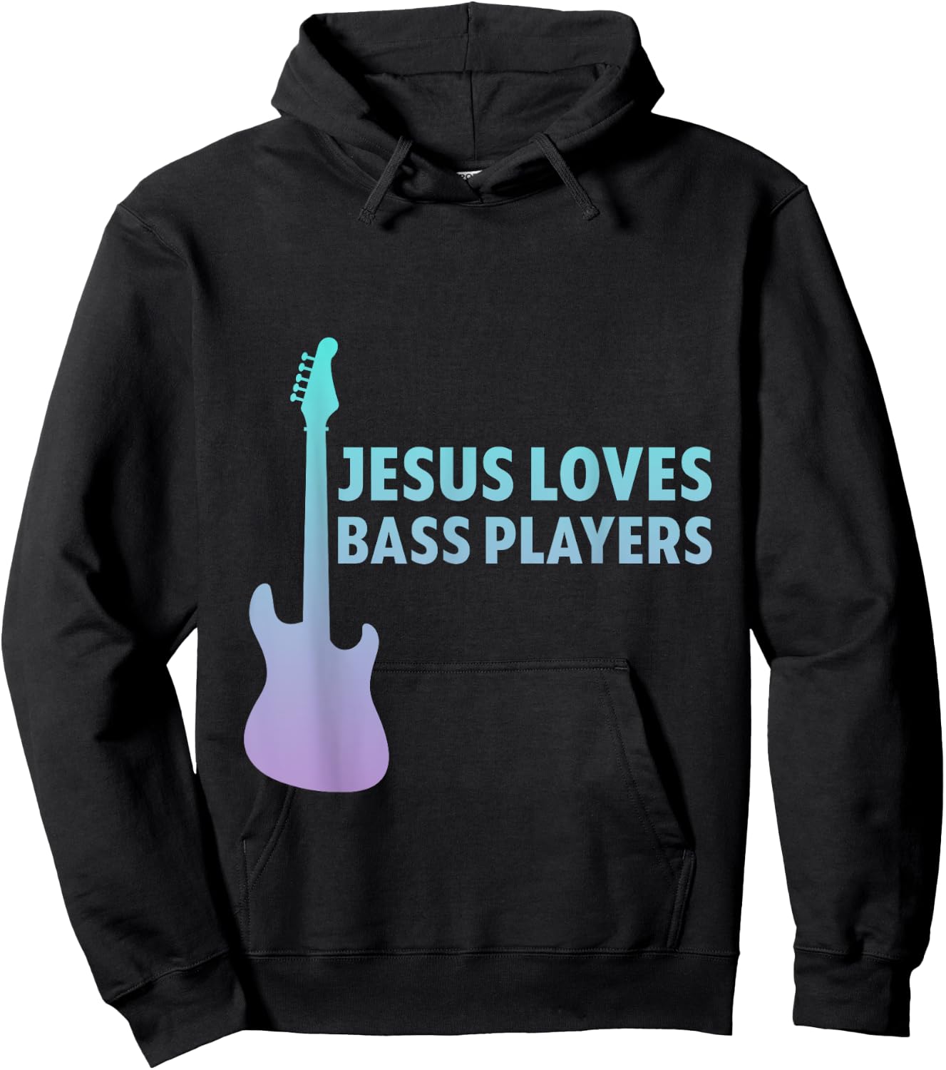 Jesus Loves Bass Players Christian Musician Hoodie - Hoodie | Black