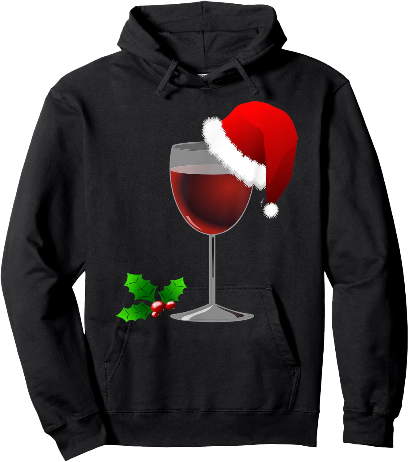 Wine Gift Christmas Shirt; Funny Wine Shirt for Parties Hoodie - Hoodie | Black