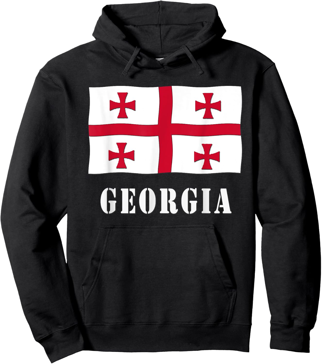 Georgian Flag Republic of Georgia Hoodie - Hoodie | Black