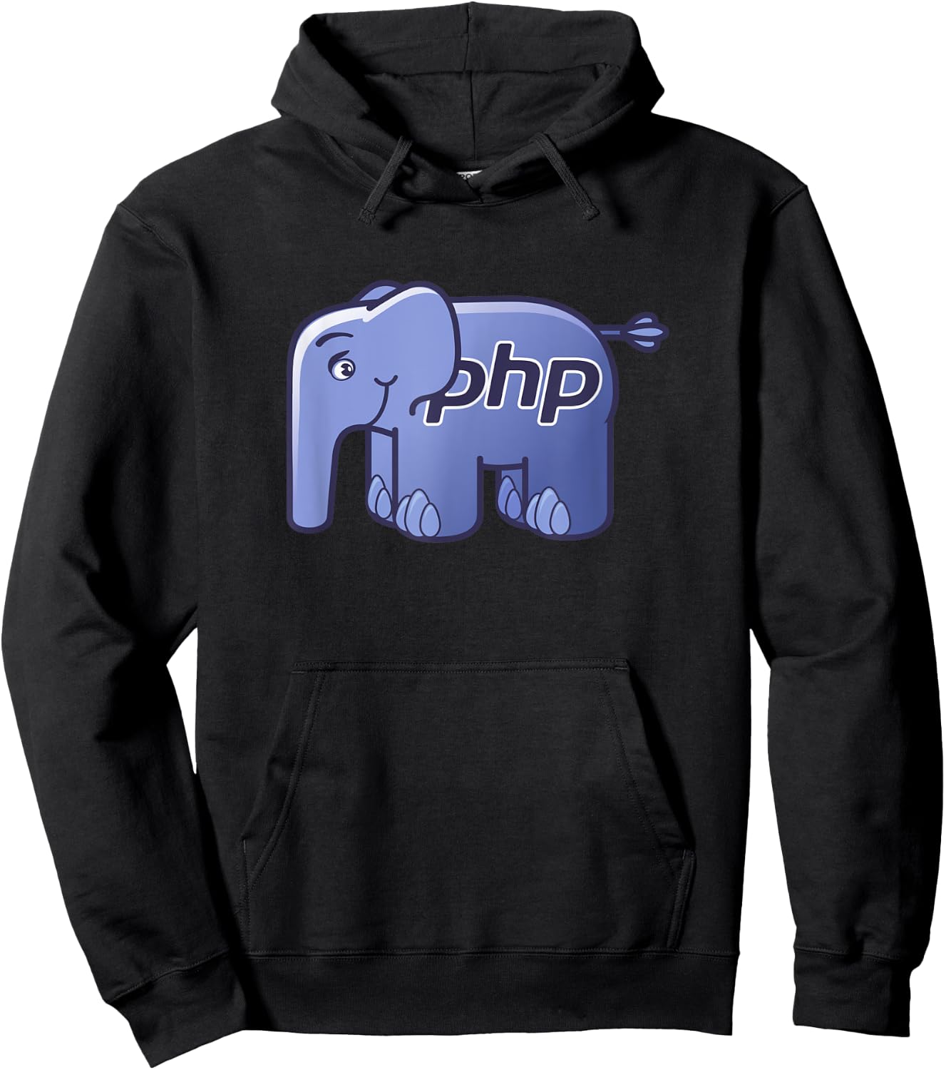 PHP Language Official ElePHPant Mascot Logo Hoodie - Hoodie | Black