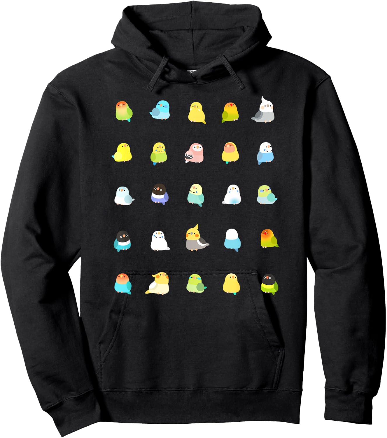 Tiny Birdies Parakeet Hoodie - Hoodie | Black