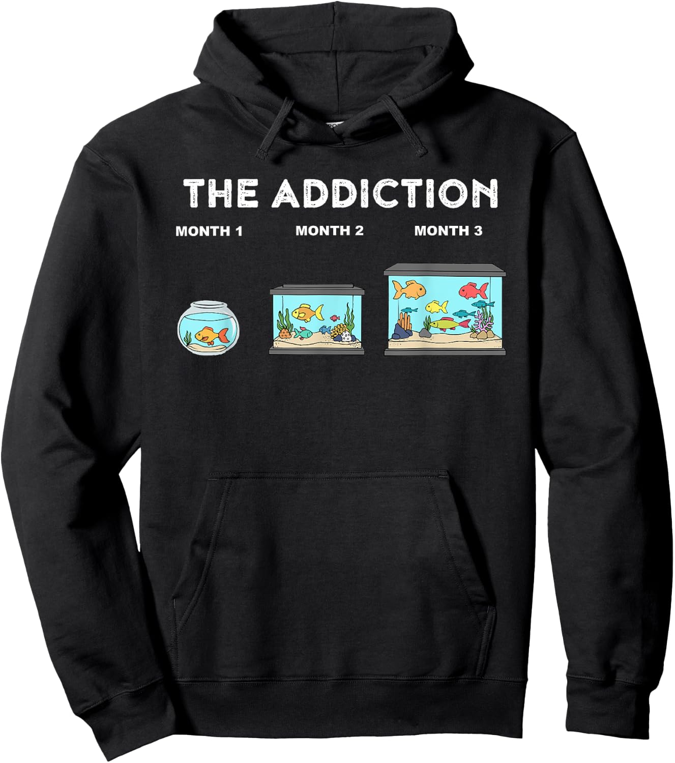 Fish Keeper - Aquarium Lover Gifts & Gift Ideas Adult Classic Fit Black Aquarium Addiction Funny Aquarium Hoodie - Hoodie | Black