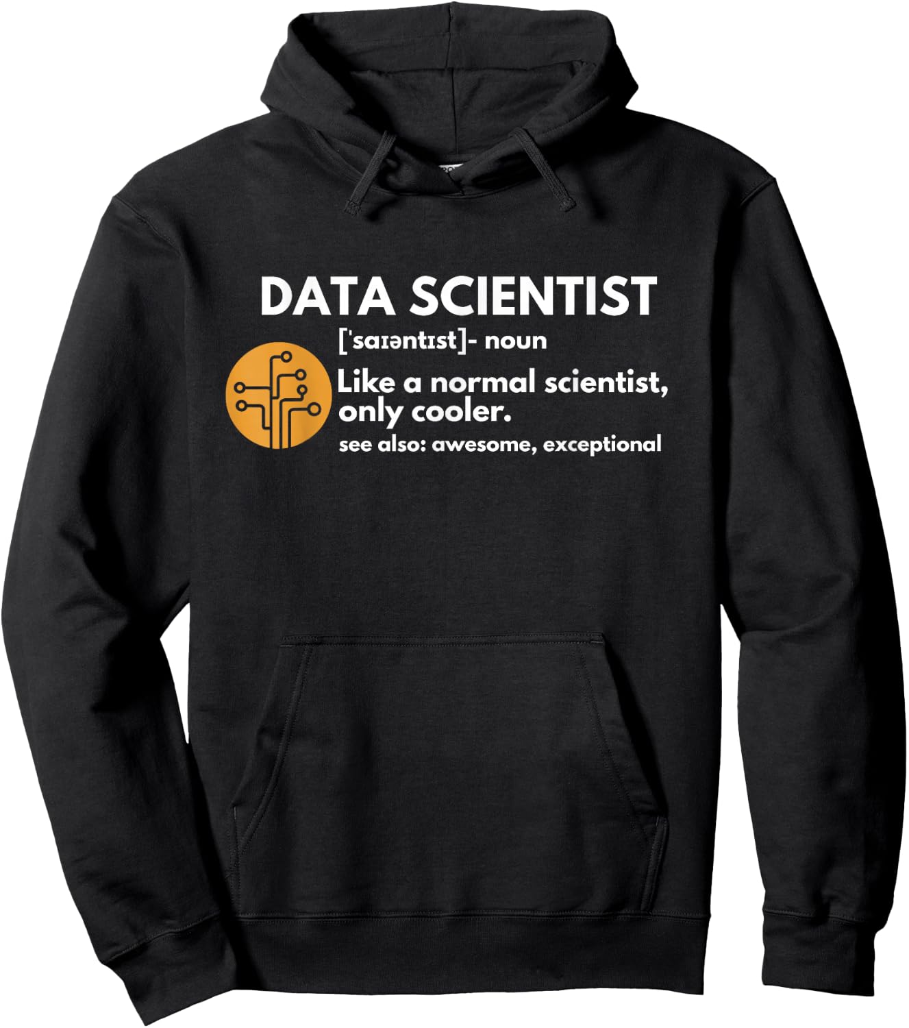 Funny Data Scientist Definition Computer Science Small Hoodie - Hoodie | Black