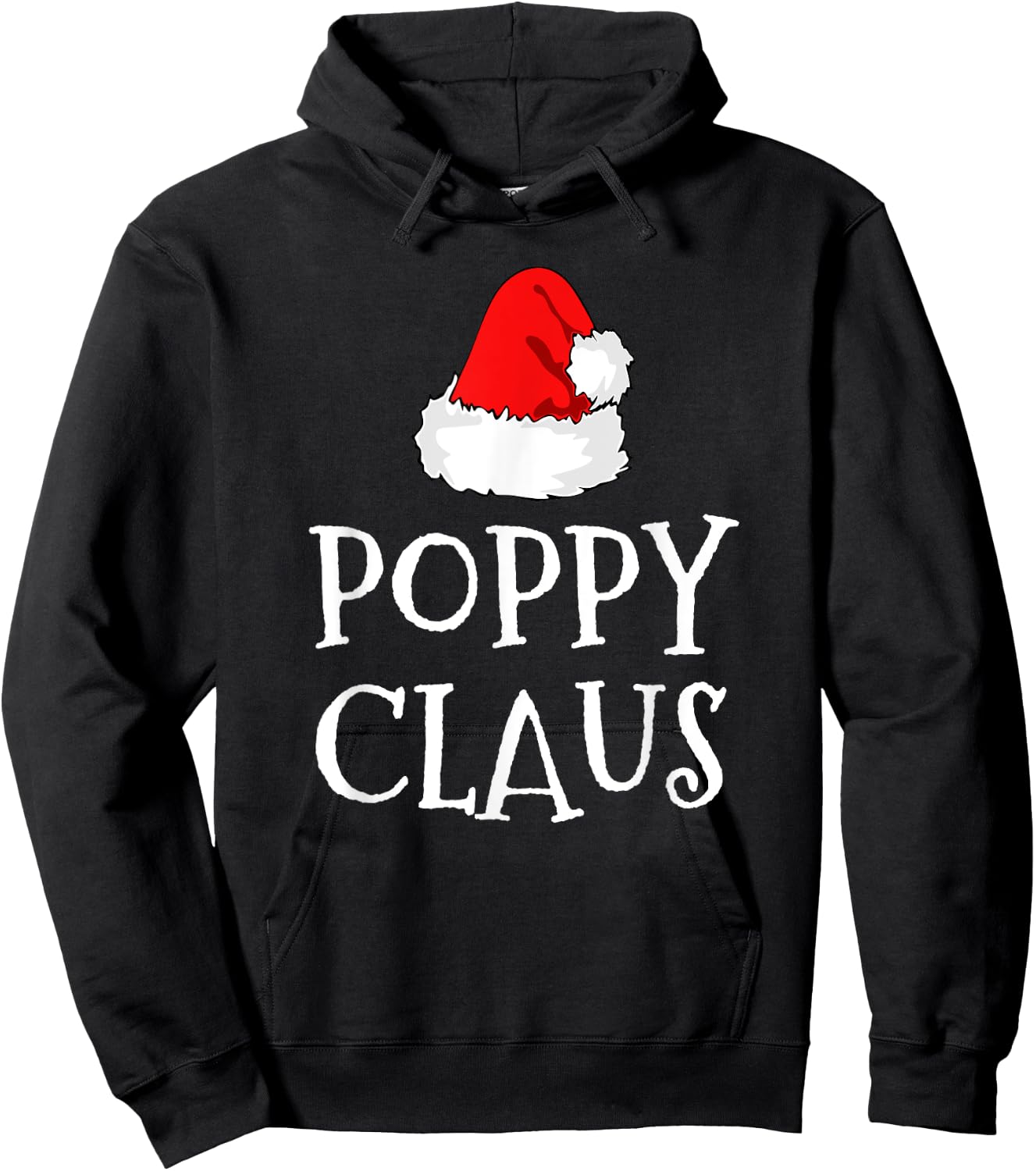 Poppy Claus Christmas Santa's Pajama Family Matching Hoodie - Hoodie | Black