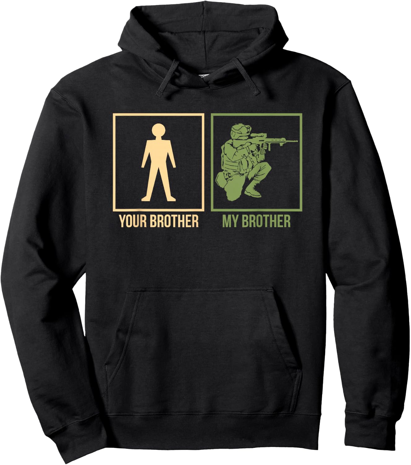 Proud Army Brother I-Navy Airforce Seal Ranger Hoodie - Hoodie | Black