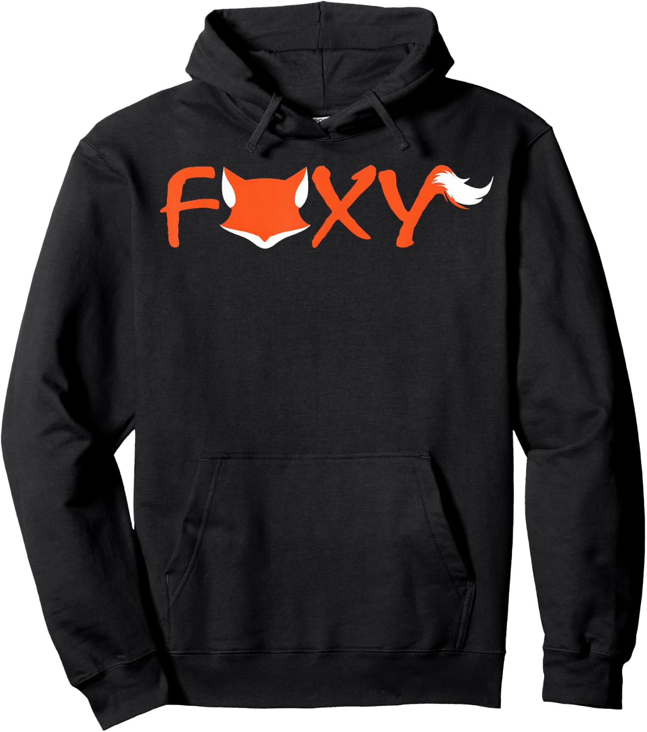 Foxy Fun Sexy Cute Fox Orange White Design Hoodie - Hoodie | Black