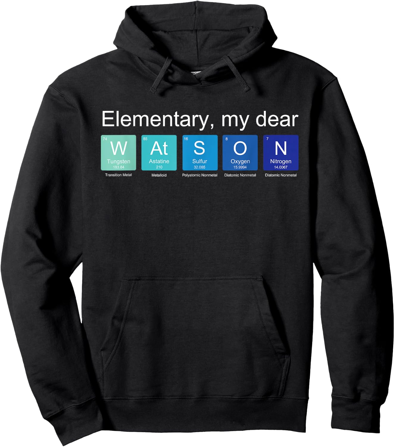 Elementary my dear Watson, nerdy Sherlock Holmes fan science Hoodie - Hoodie | Black