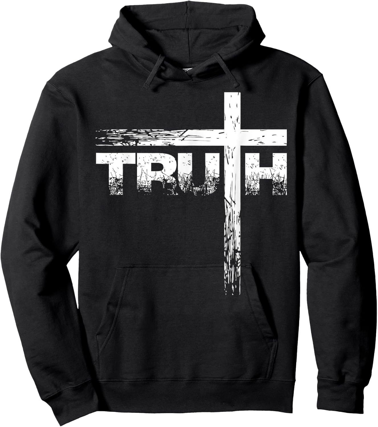 Christian Truth and Cross Christian Cross Shirt Hoodie - Hoodie | Black