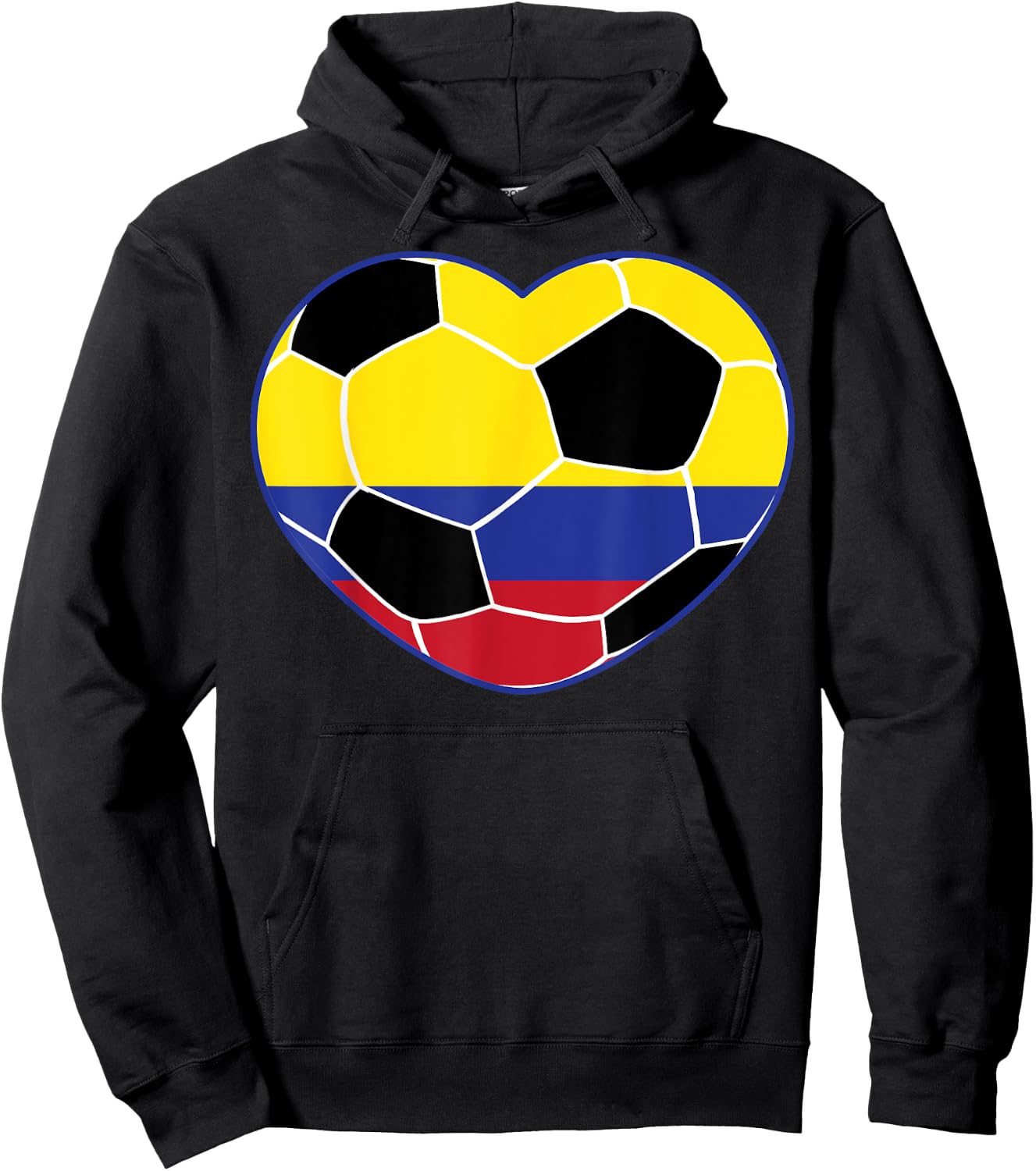 Colombia Soccer Ball Heart - Colombian Football Soccer Hoodie - Hoodie | Black