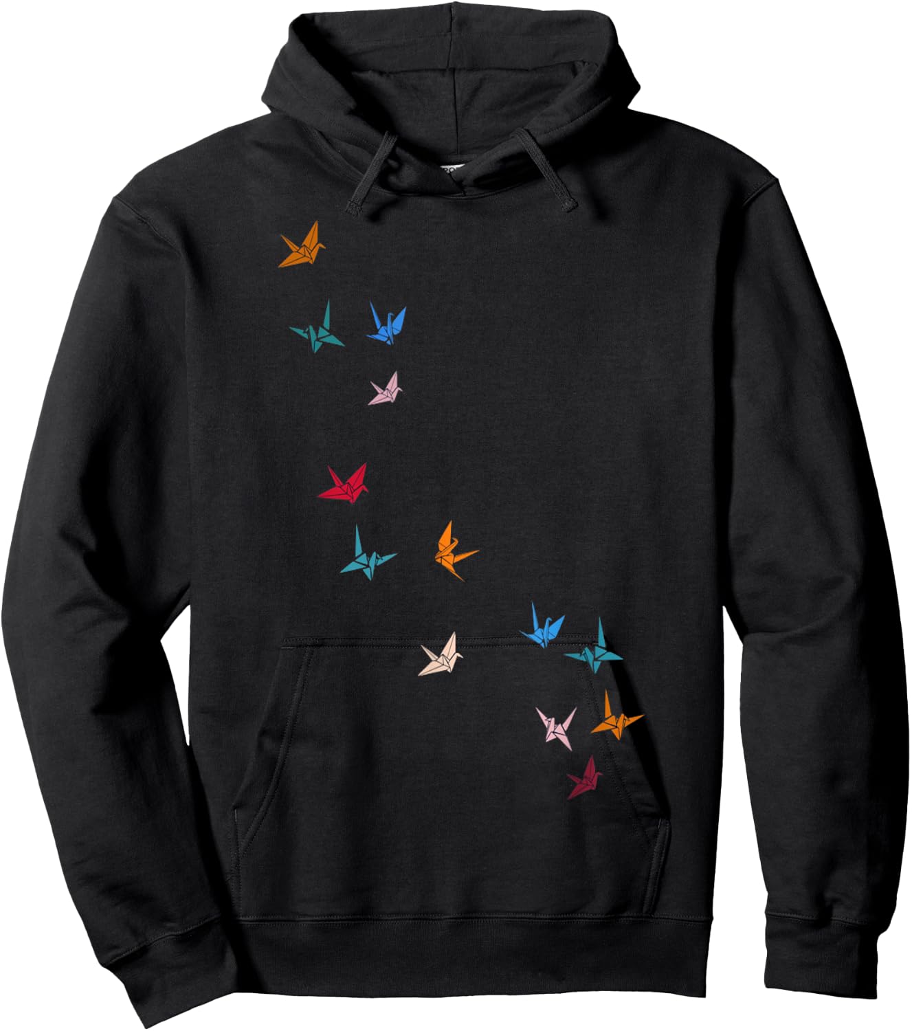 Flying Paper Cranes Birds Hoodie - Hoodie | Black