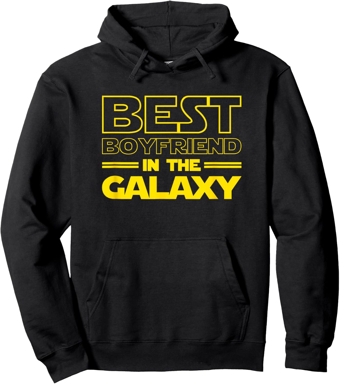Boyfriend Gifts "Best Boyfriend in the Galaxy" Men Shirt Hoodie - Hoodie | Black