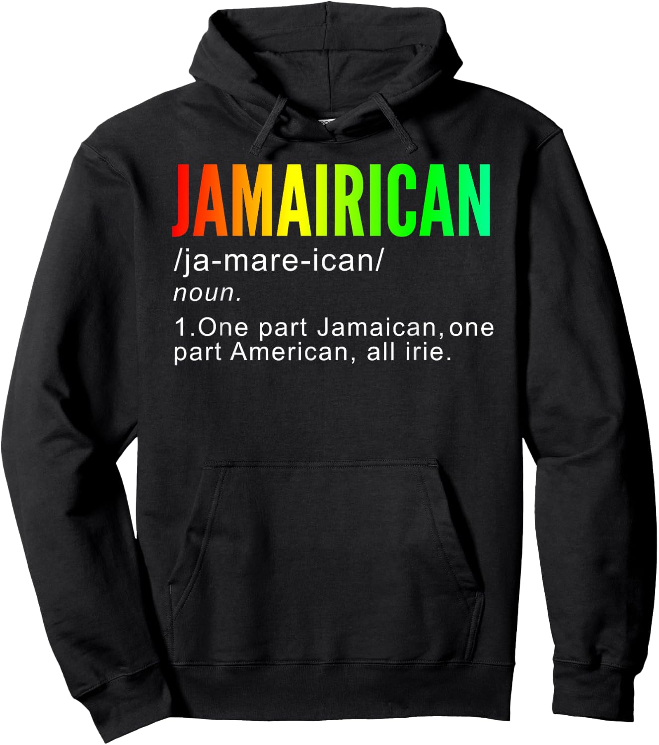 Funny Jamaican American T Shirt - Jamairican Hoodie - Hoodie | Black