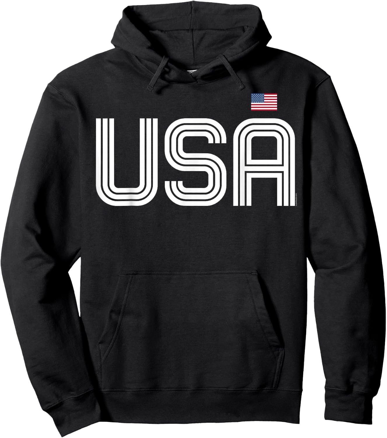 USA T Shirt Women Men Patriotic American Flag 4th of July Hoodie - Hoodie | Black