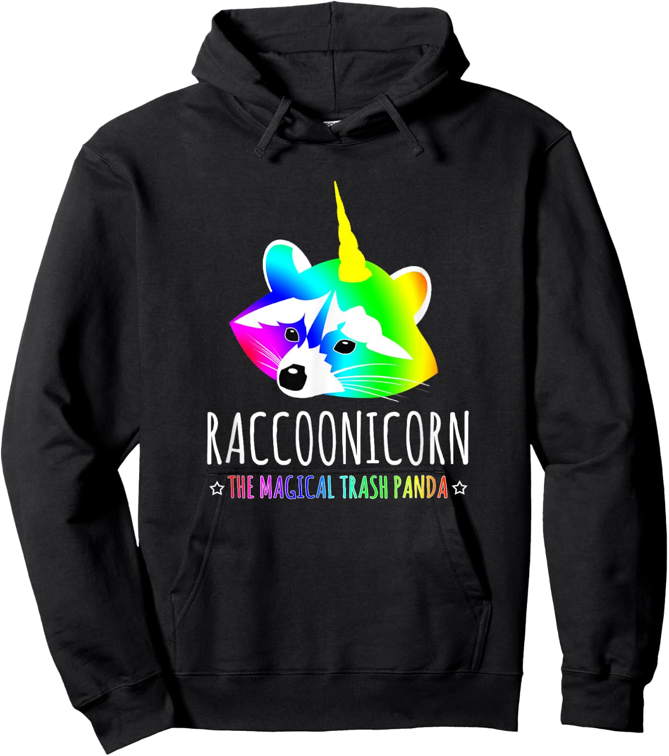 Raccoonicorn Shirt Funny Magical Trash Panda Hoodie - Hoodie | Black