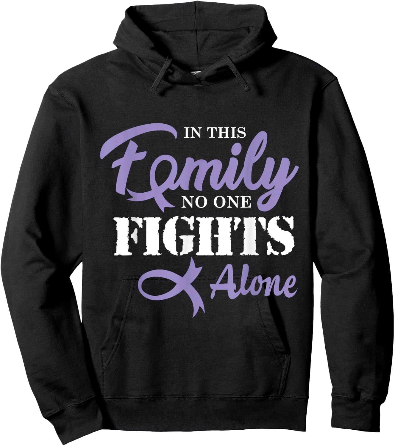 Testicular Cancer Fight Cancer Ribbon Hoodie - Hoodie | Black