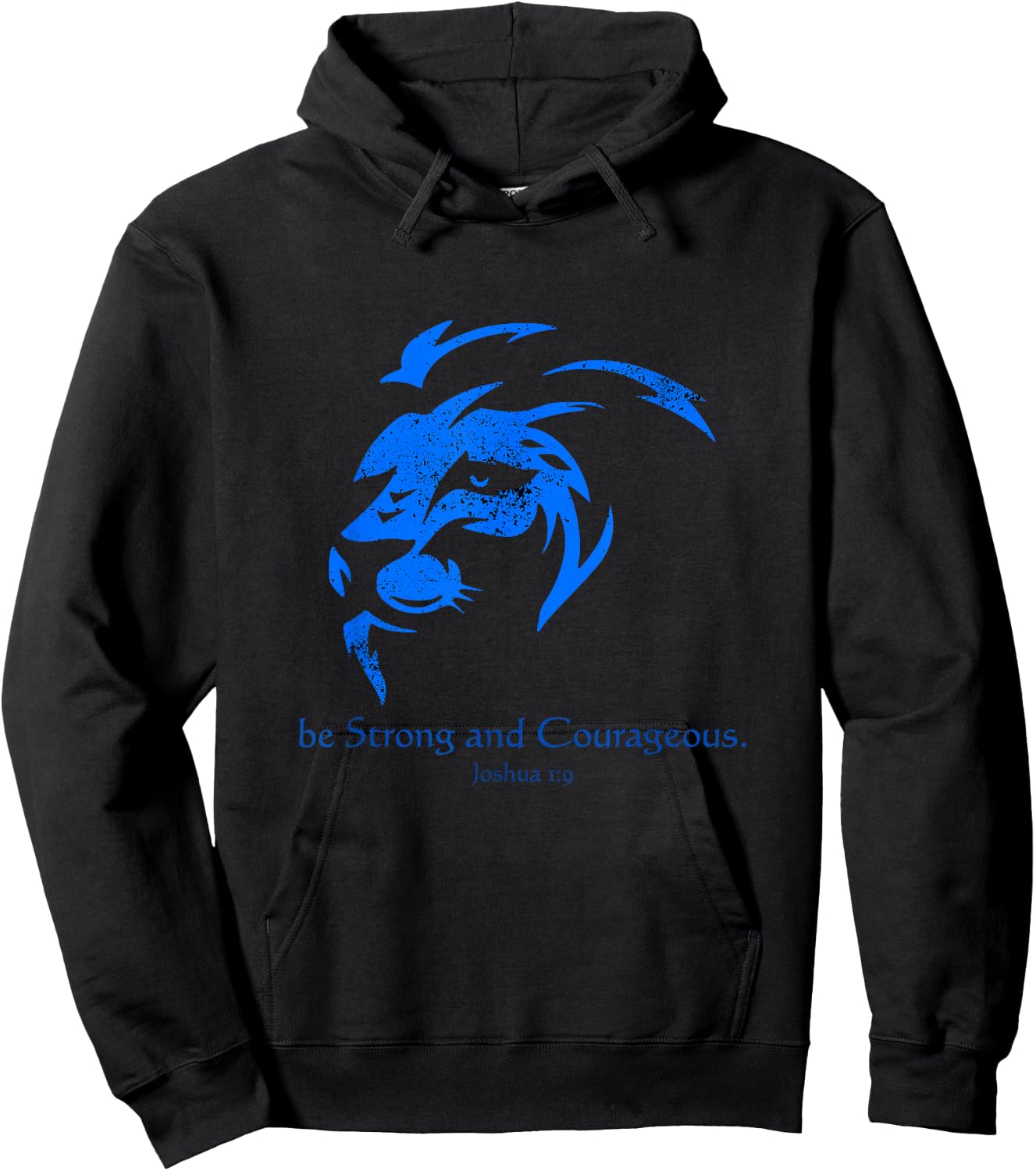 Be Strong and Courageous, Classical Bible Inspiration Hoodie - Hoodie | Black