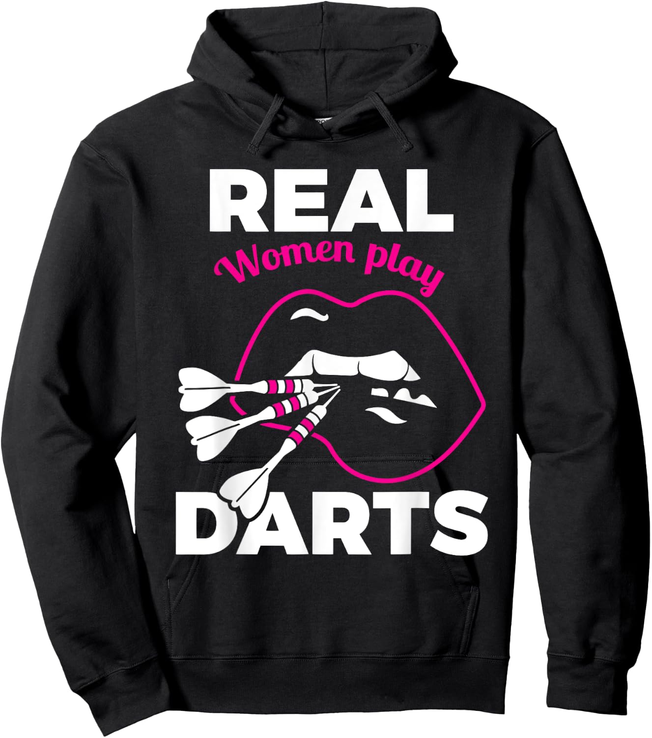 Funny Darts Shirt Female Amateur Pub Bar Dart Player Hoodie - Hoodie | Black