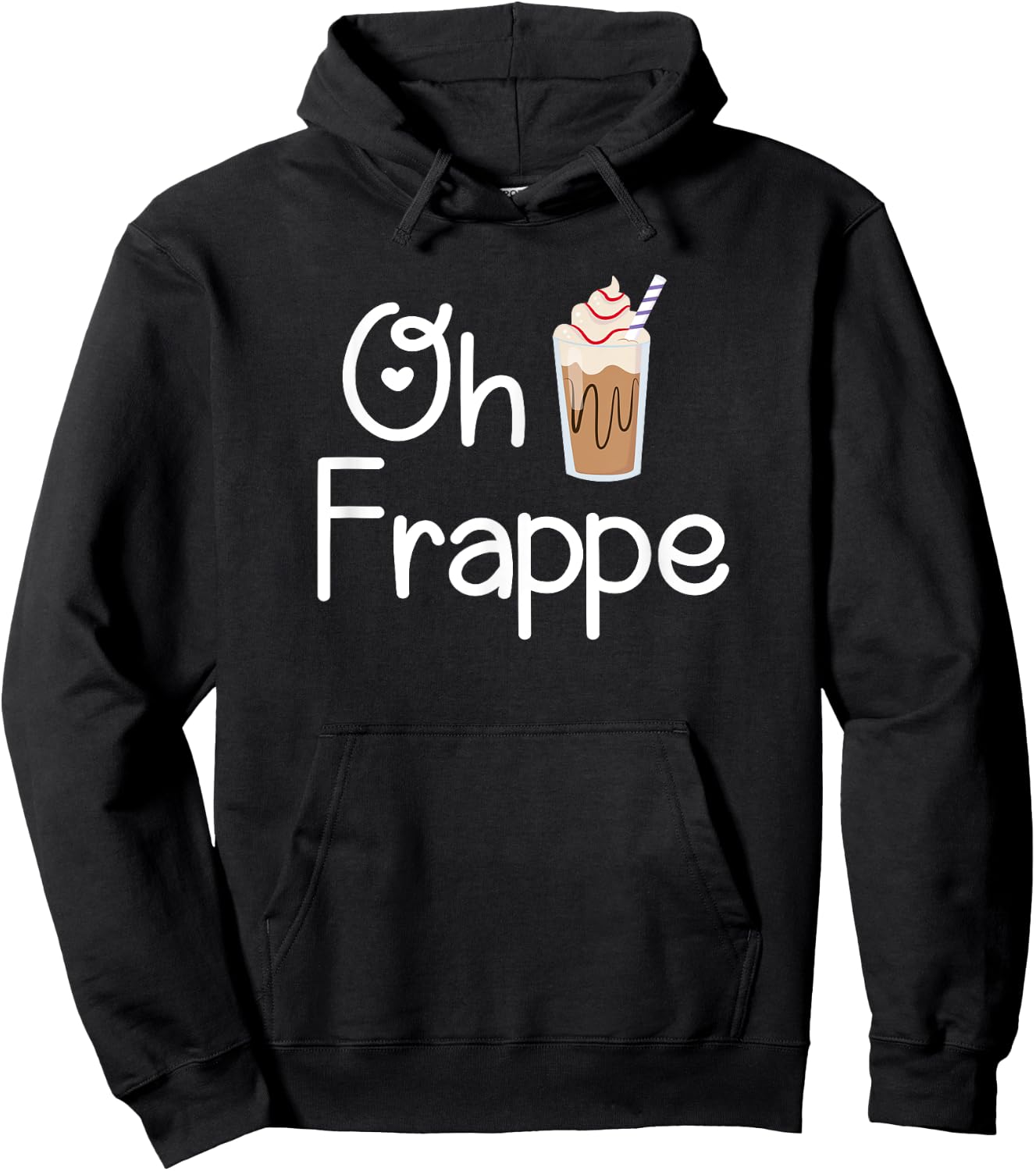 Frappe Humor Pun Coffee Lover Gift Hoodie - Hoodie | Black