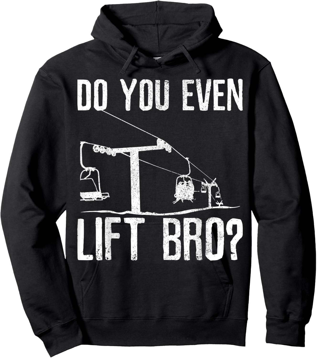 Ski Snowboard - Ski Lift Saying Funny Skier Gift Hoodie - Hoodie | Black