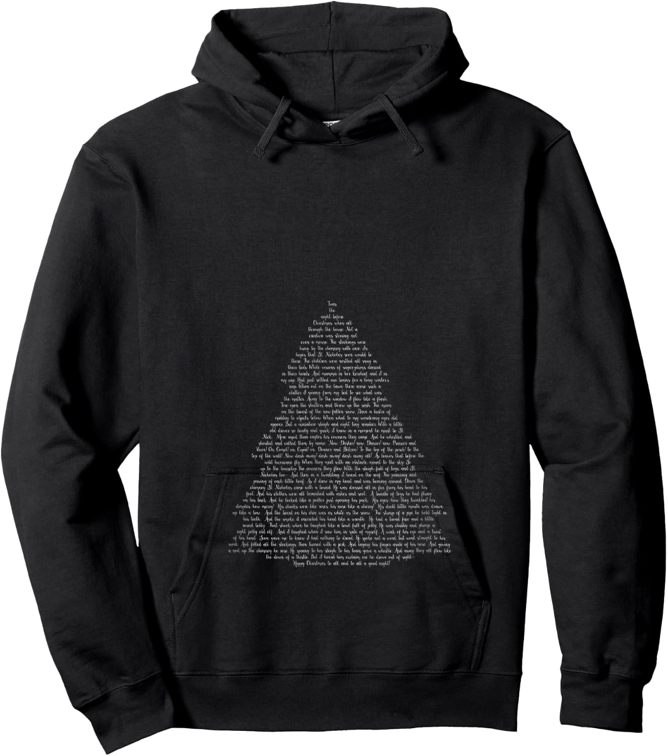Twas the Night Before Christmas Book on a Hoodie - Hoodie | Black