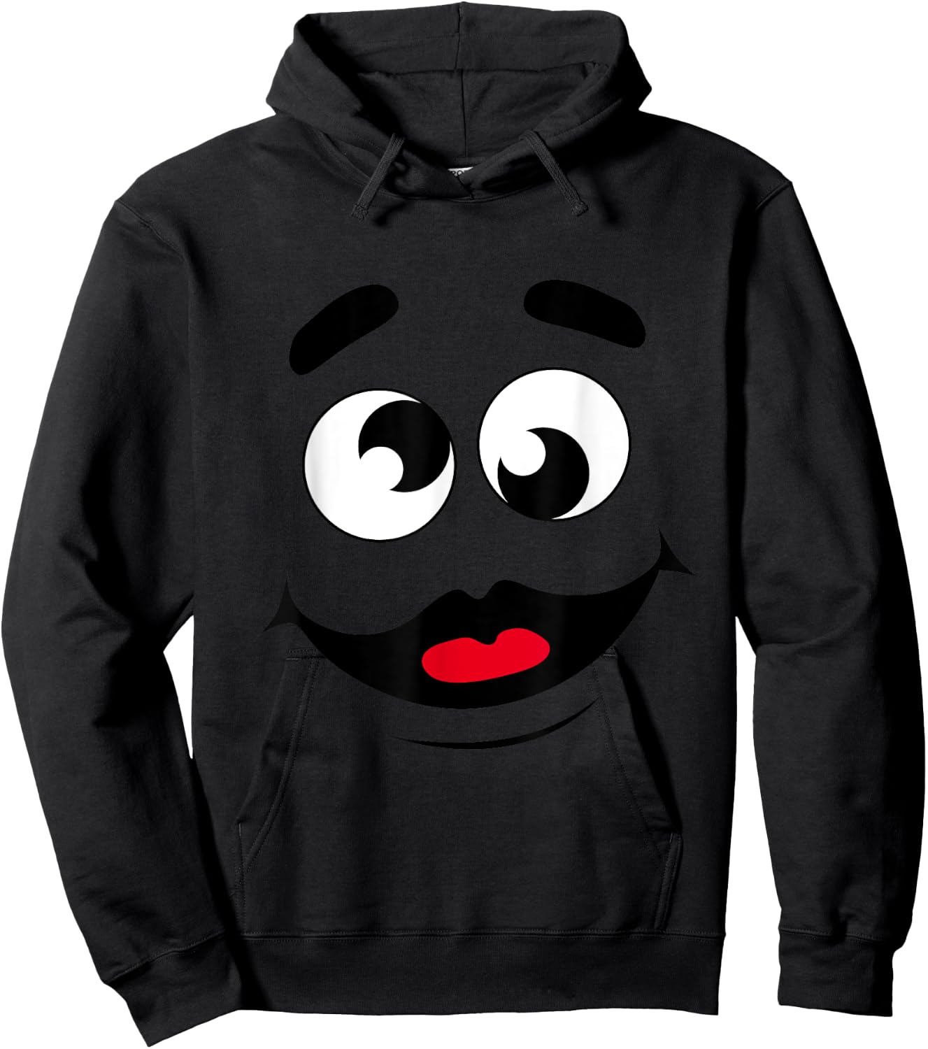 Funny Apparels And Grimace Face Store Funny Grimace Face For Halloween Costume - Adult, , Short Sleeve, , Purple, X-Small Hoodie - Hoodie | Black