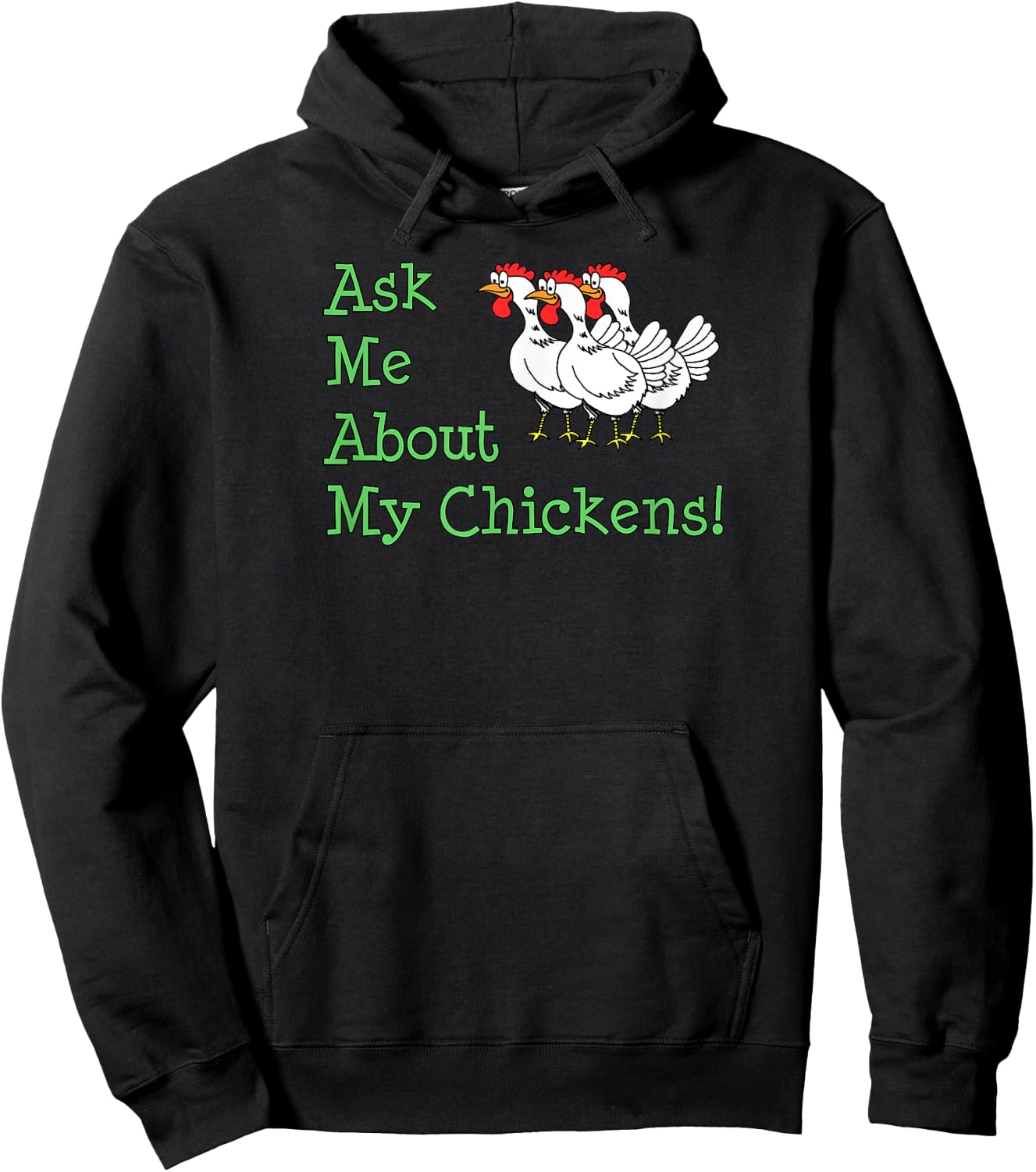 Ask Me About My Chickens Pet Backyard Chicken Owner Hoodie - Hoodie | Black