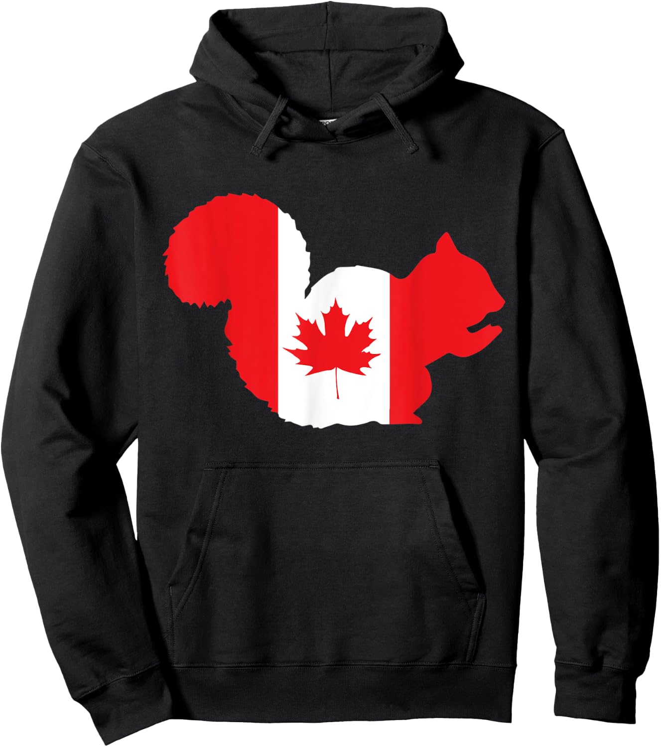 Proud Canadian Canada Squirrel Canada Day Hoodie - Hoodie | Black