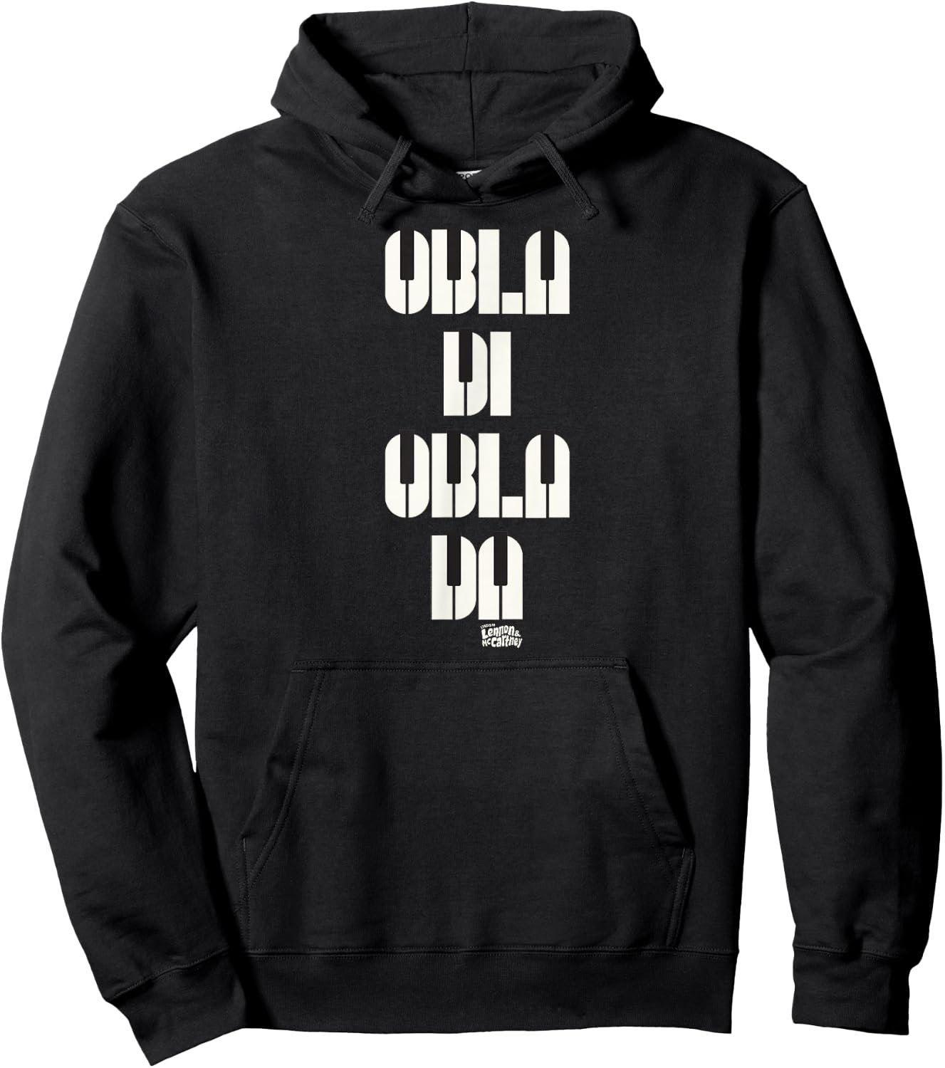 Lyrics by Lennon and McCartney - Obla Di Obla Da Hoodie - Hoodie | Black